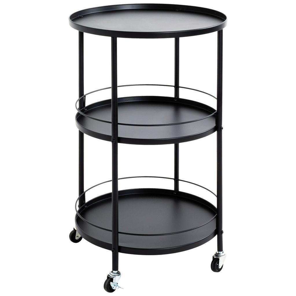 Lomoco SERVÍROVACÍ VOZÍK, černá, 45/75 cm