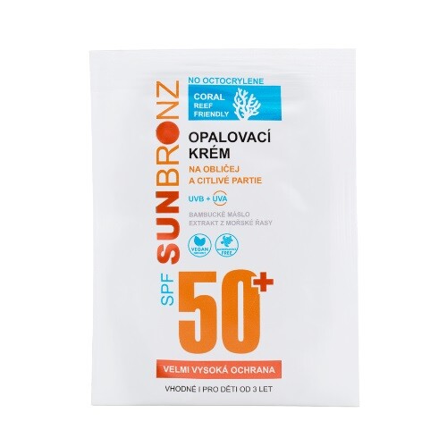 Vivaco Sunbronz Opalovací krém SUN BRONZ SPF 50+ Coral Friendly - vzorek 0,4 ml