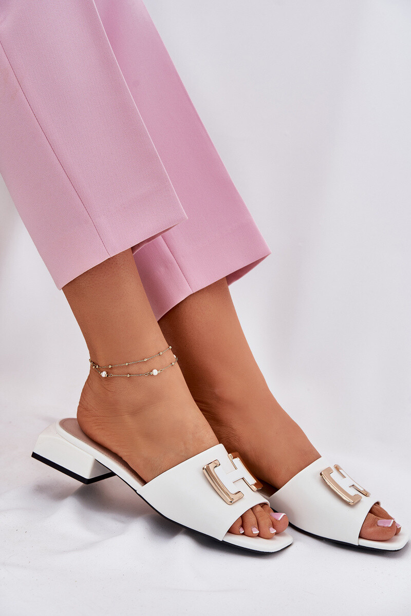 Elegantní Dámské Pantofle Na Klíně Se Zlatým Detalem Vinceza