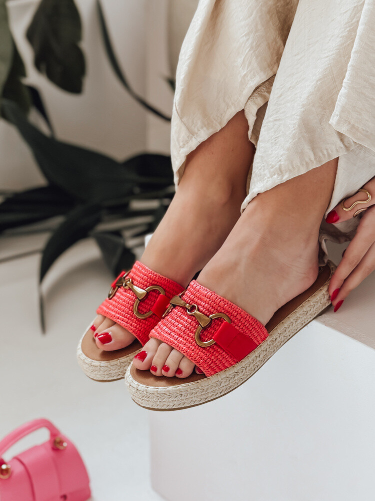 Klapki damskie MISSWAVE czerwone Dstreet