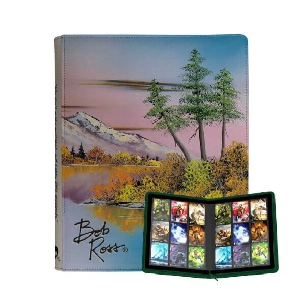 Album na karty UltraPro 9-Pkt Zippered Pro-Binder - Bob Ross Mighty Mountain Lake