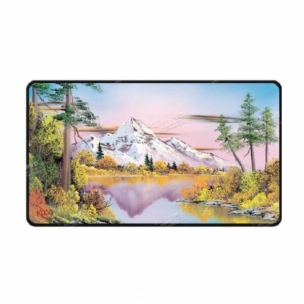 Hrací podložka Bob Ross Mighty Mountain Lake (Black Stitched)