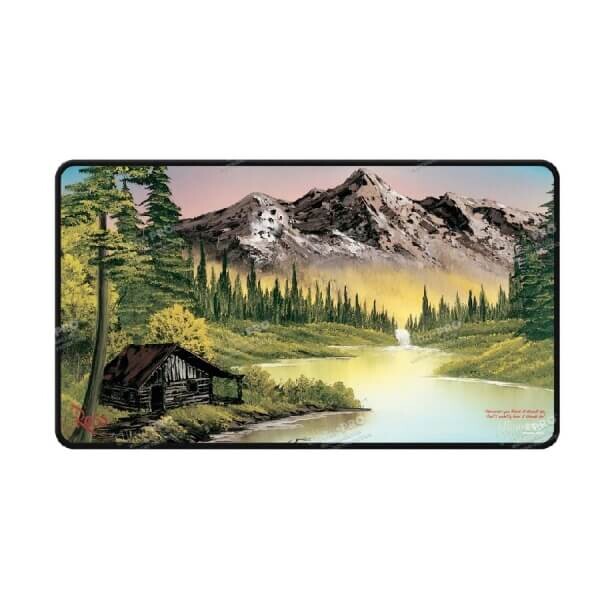 Hrací podložka Bob Ross Mountain Retreat (Black Stitched)