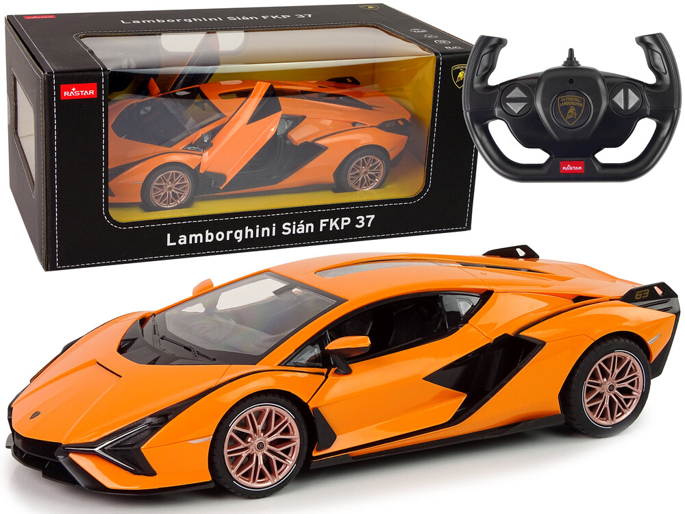 Mamido RASTAR Auto na dálkové ovládání  RC Lamborghini Sian FKP 37 Rastar 1:14 oranžové