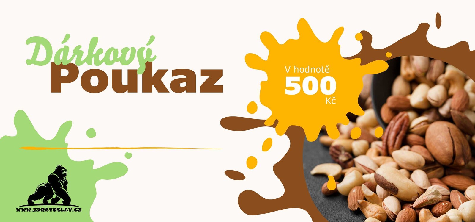 Zdravoslav Dárkový elektronický poukaz 500 Kč