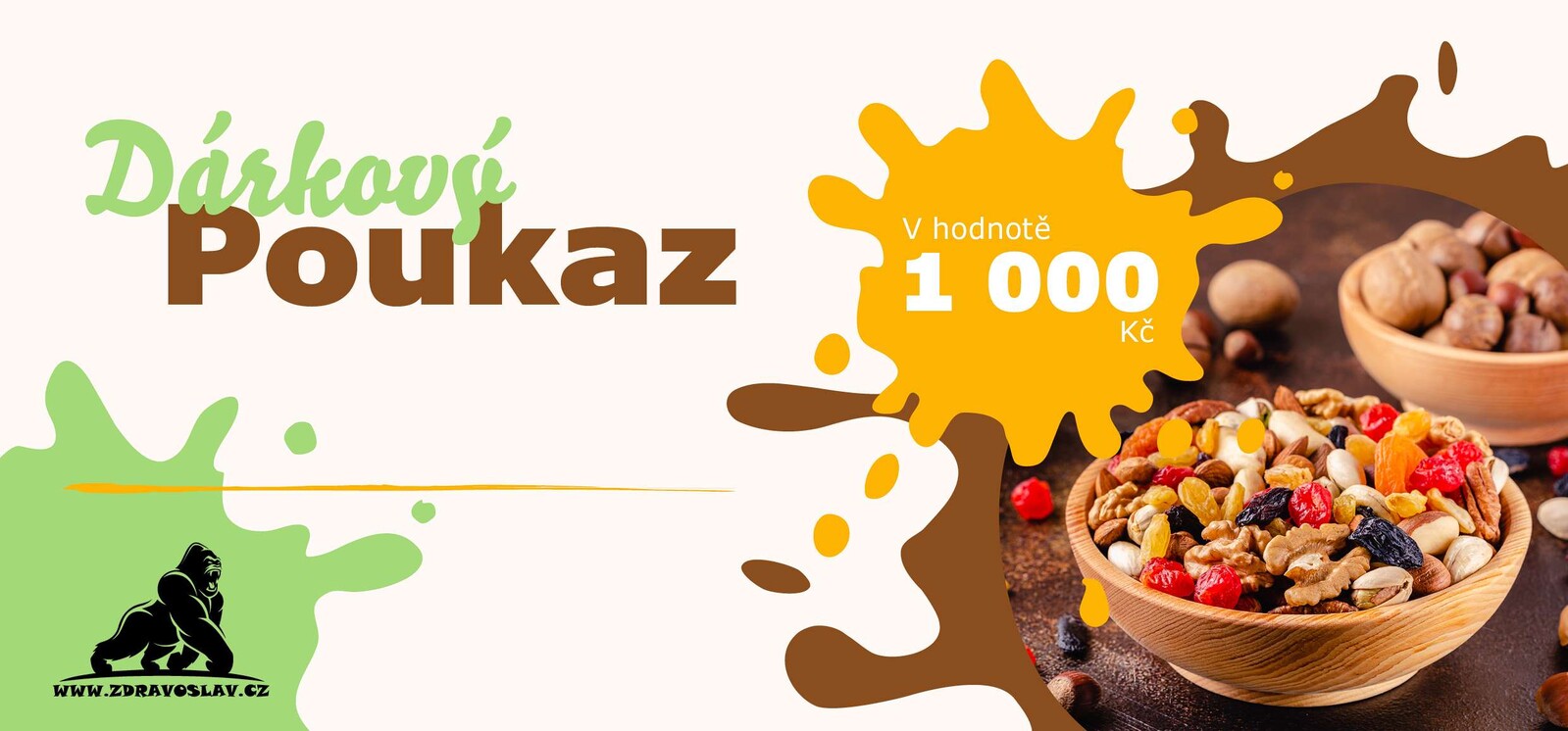 Zdravoslav Dárkový elektronický poukaz 1000 Kč