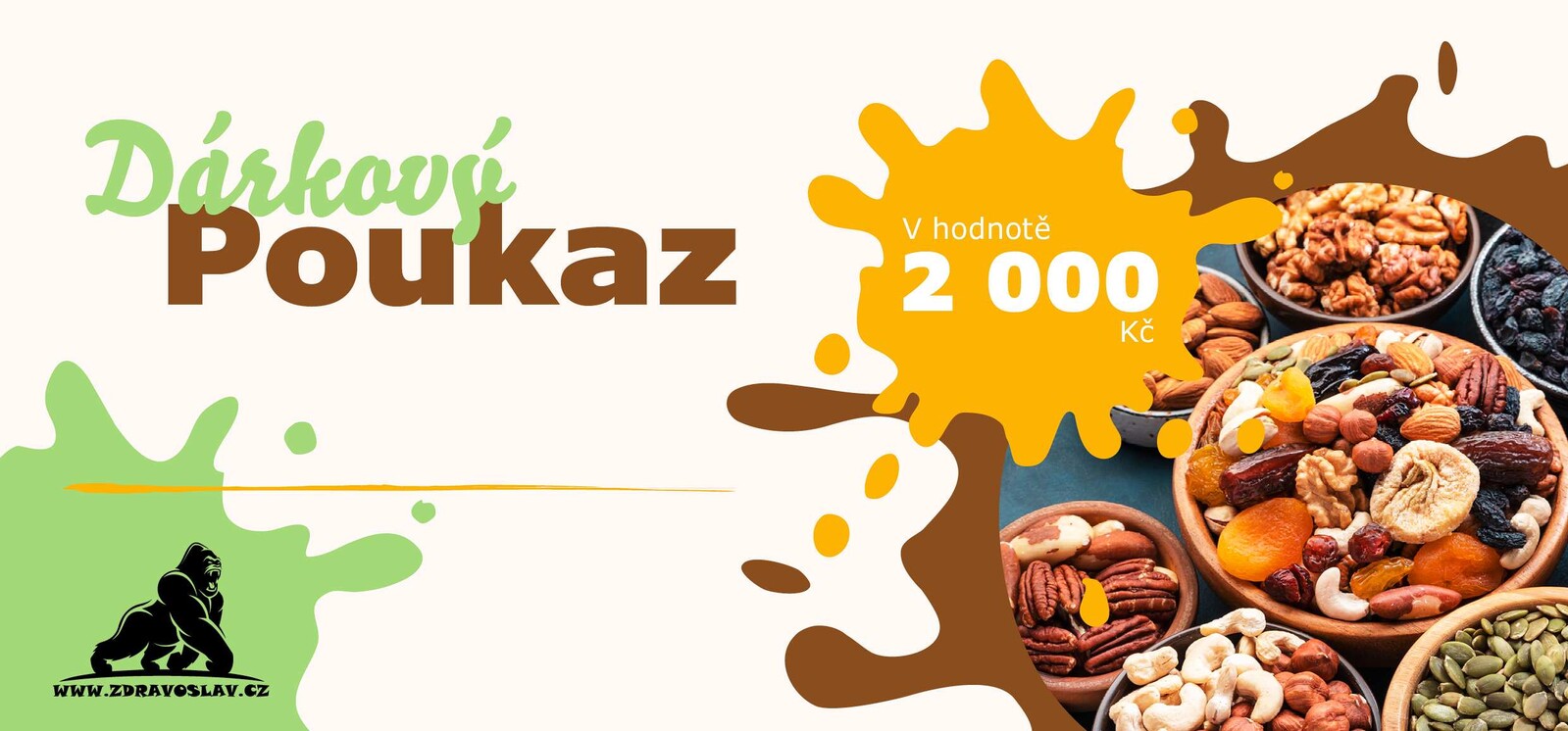 Zdravoslav Dárkový elektronický poukaz 2000 Kč