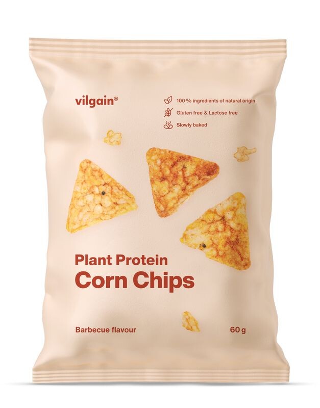 Vilgain Kukuřičné proteinové chipsy BIO – BBQ 60 g
