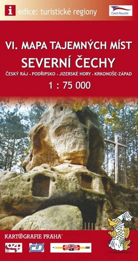MAPA TAJEMNÝCH MÍST-SEVERNÍ ČECHY.ČESKÝ RÁJ.PODŘIPSKO.../VI.