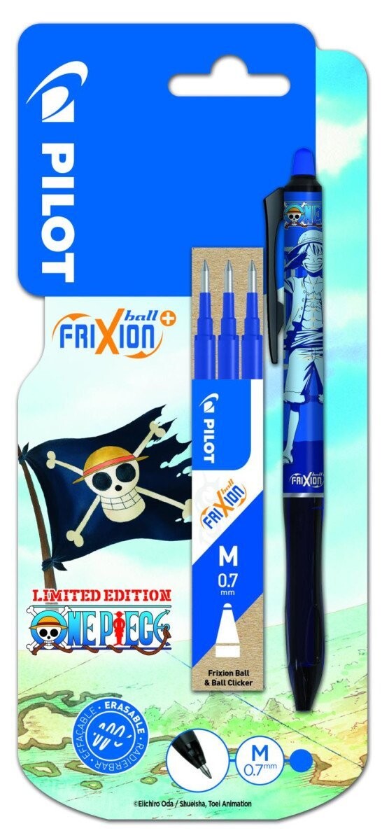 PILOT FriXion Ball Plus One Piece + náplně 3 ks, BL, modrá