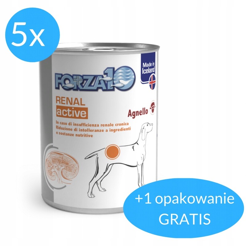 Forza10 Active Line Renal s jehněčím pro psy - 6 x 390 g