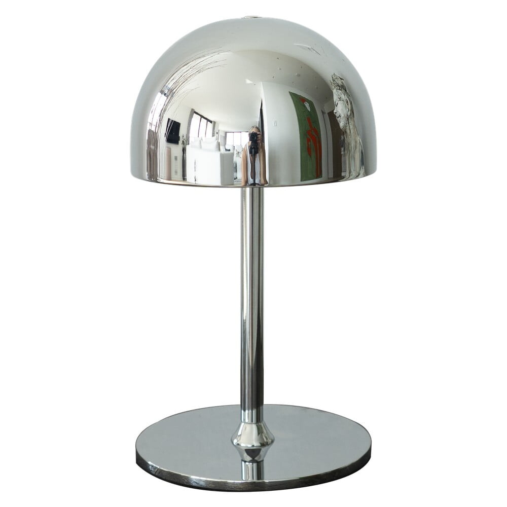 LED stolní lampa na dálkové ovládání ve stříbrné barvě s kovovým stínidlem (výška 22 cm) Tim – Sirius