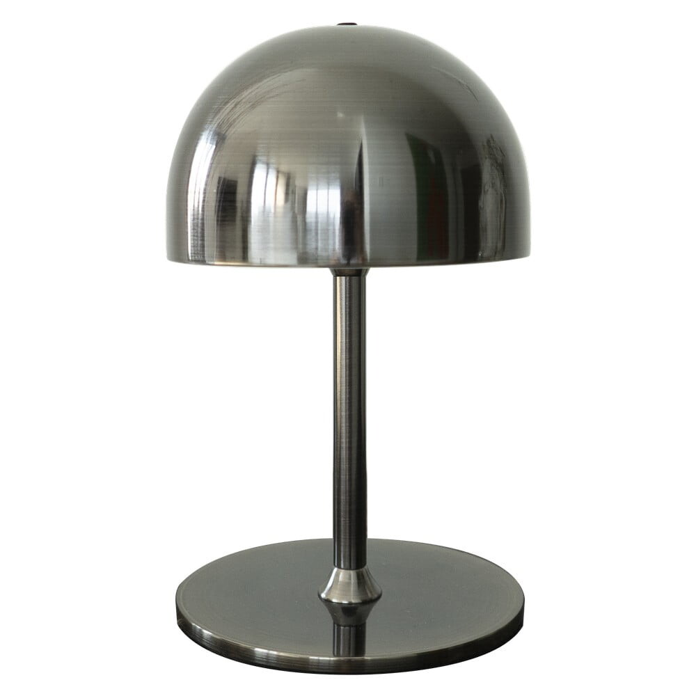 Tmavě šedá LED stolní lampa na dálkové ovládání s kovovým stínidlem (výška 22 cm) Tim – Sirius