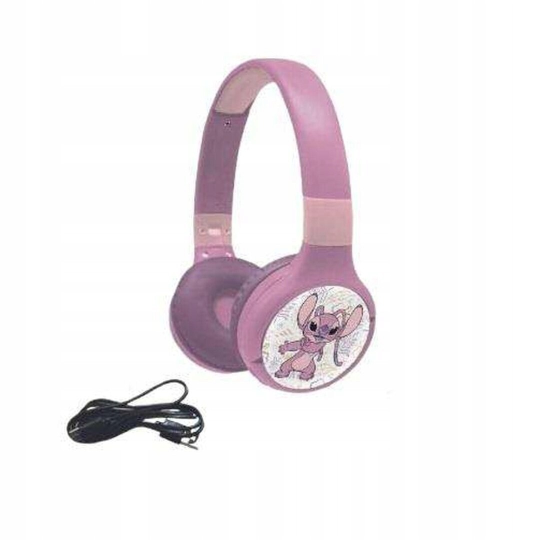 Lexibook 2v1 bluetooth skládací sluchátka Stitch Angel s limitem hlasitosti