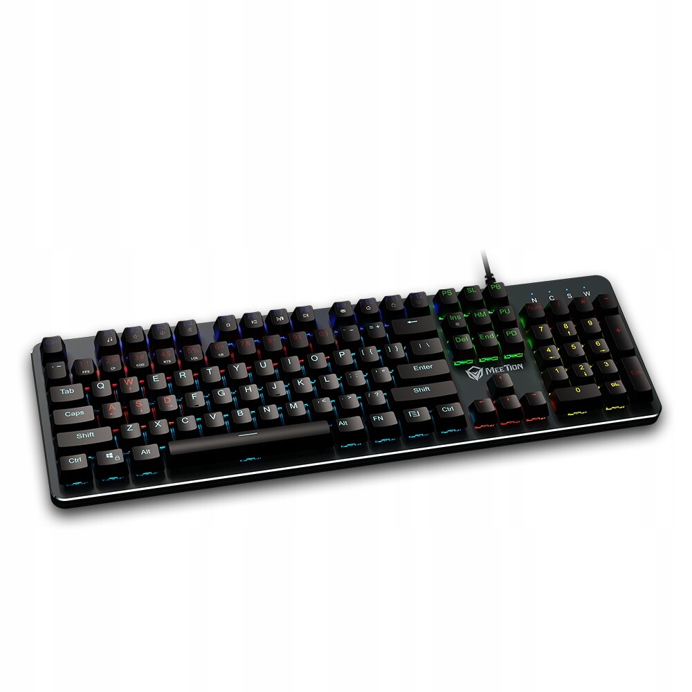 Drátová Mechanická Klávesnice, Černé Rgb Podsvícení, Herní Qwerty