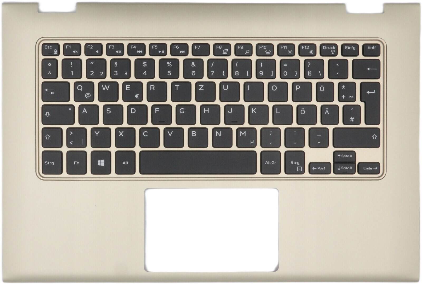 Zlatá Palmrestová Klávesnice Dell Inspiron 13 7000 7347 7348 7352 Podsvícená