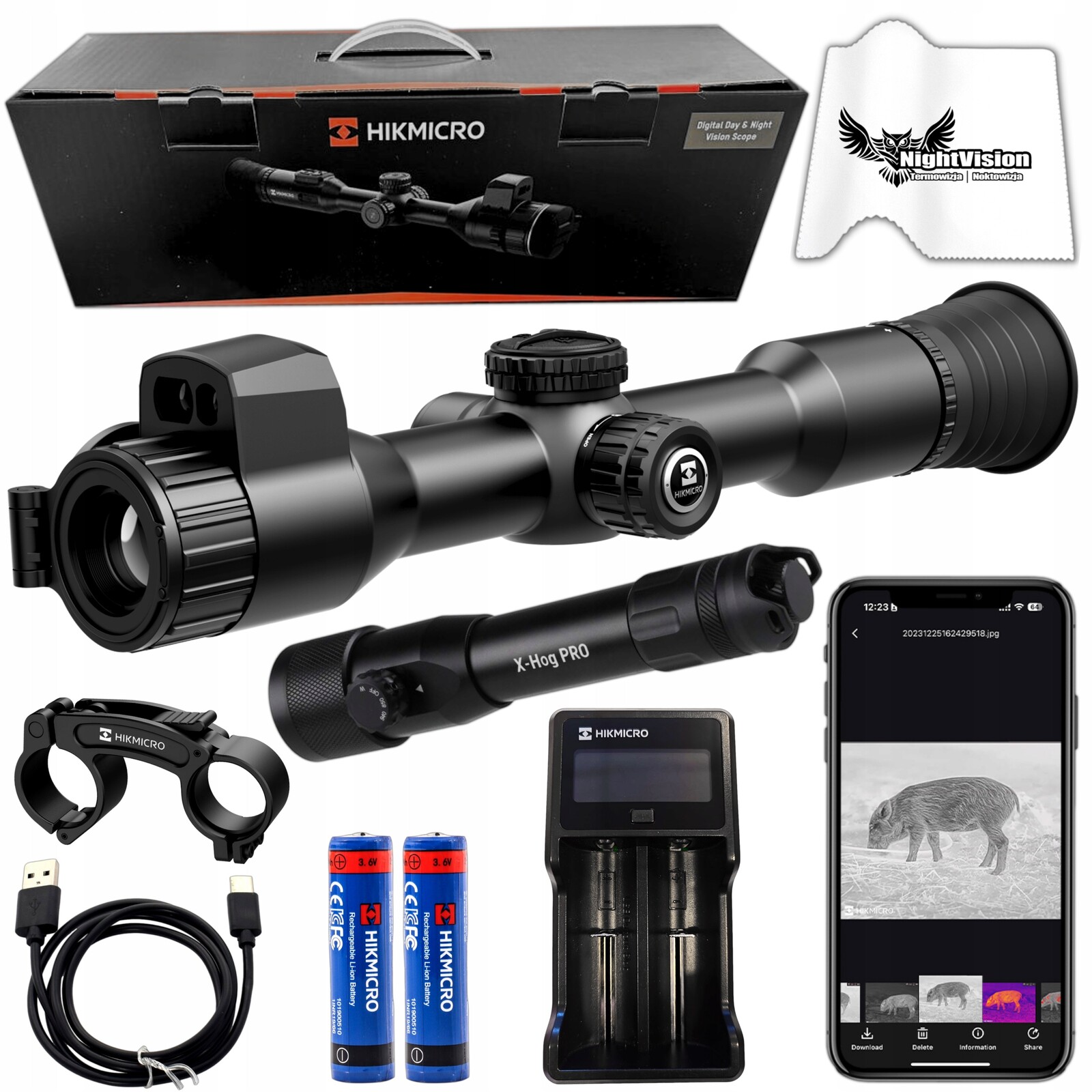 Noční vidění Hikmicro Alpex A40EL 4K Lite Lrf X-Hog Pro 3v1