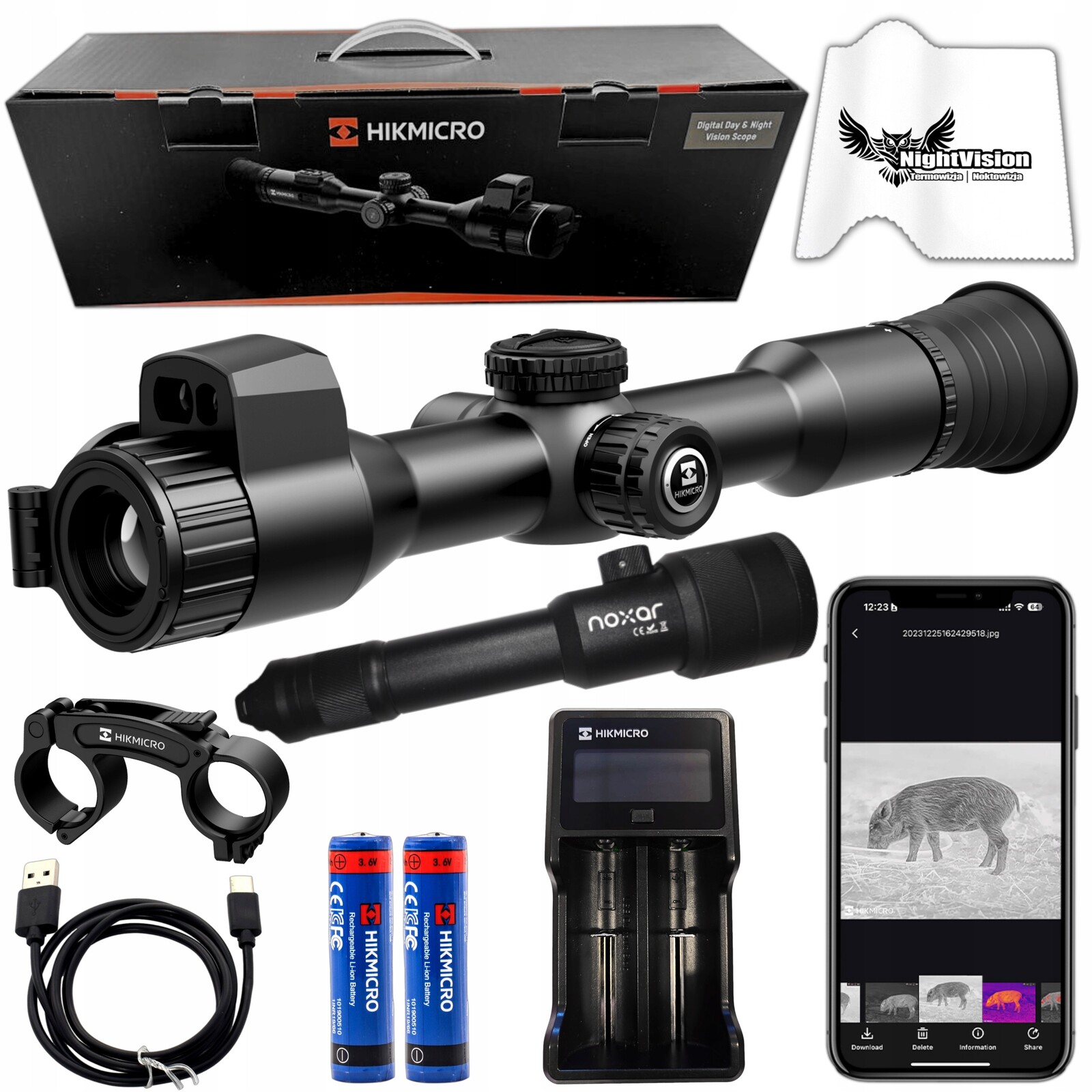 Noční vidění Hikmicro Alpex A40EL 4K Lite Lrf Noxar Dir-pro V2 4v1