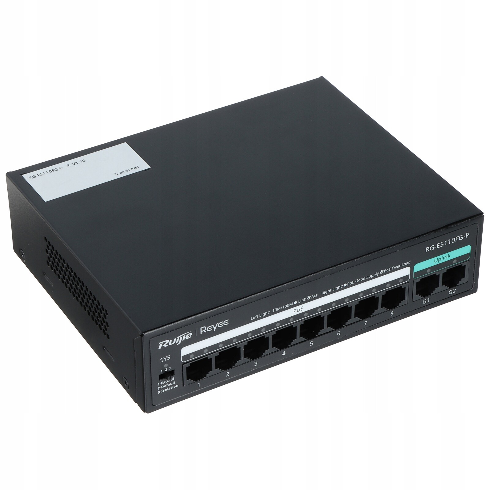 Switch Poe RG-ES110FG-P 8-PORTOVÝ Reyee