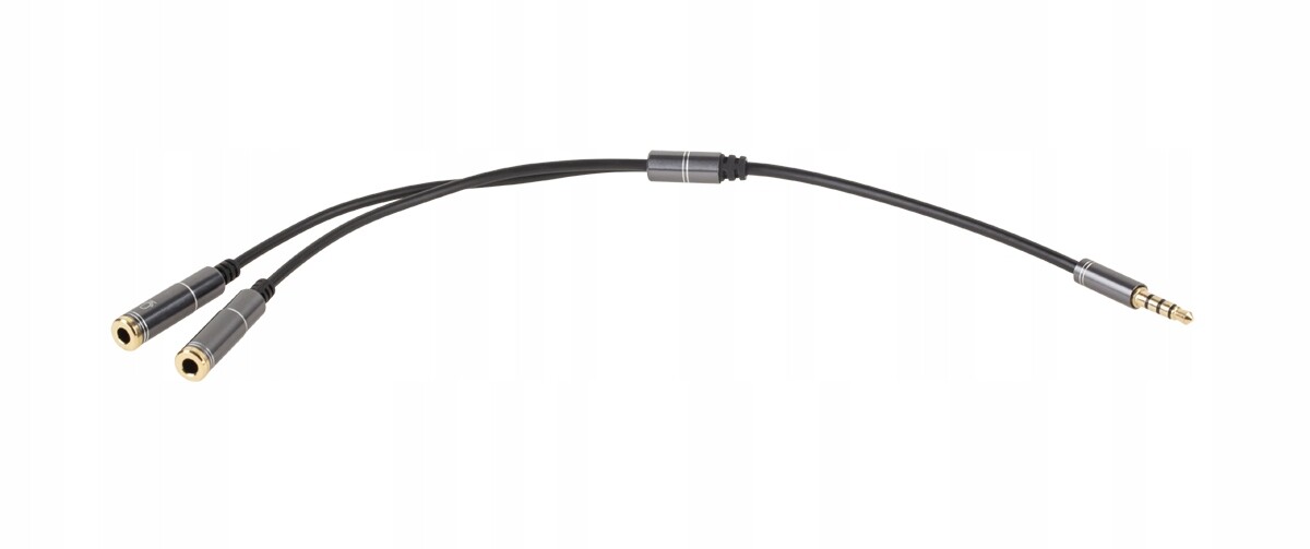 KOM0907 Adaptér pro Jack 3.5 4 pólový-2xJack 3.5 st