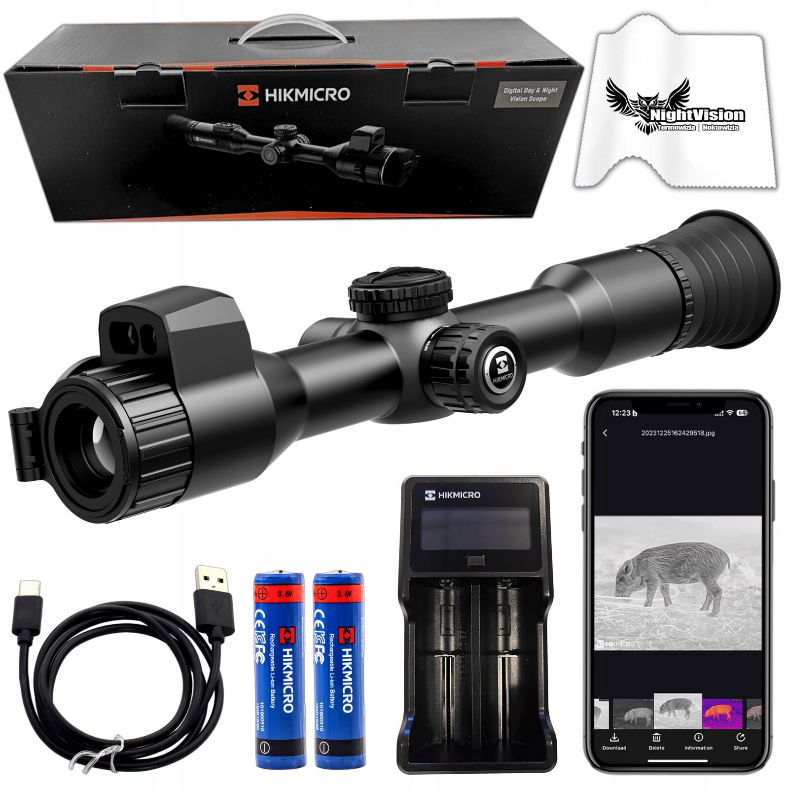 Dalekohled pro noční vidění Hikmicro Alpex A40EL 4K Lite Lrf