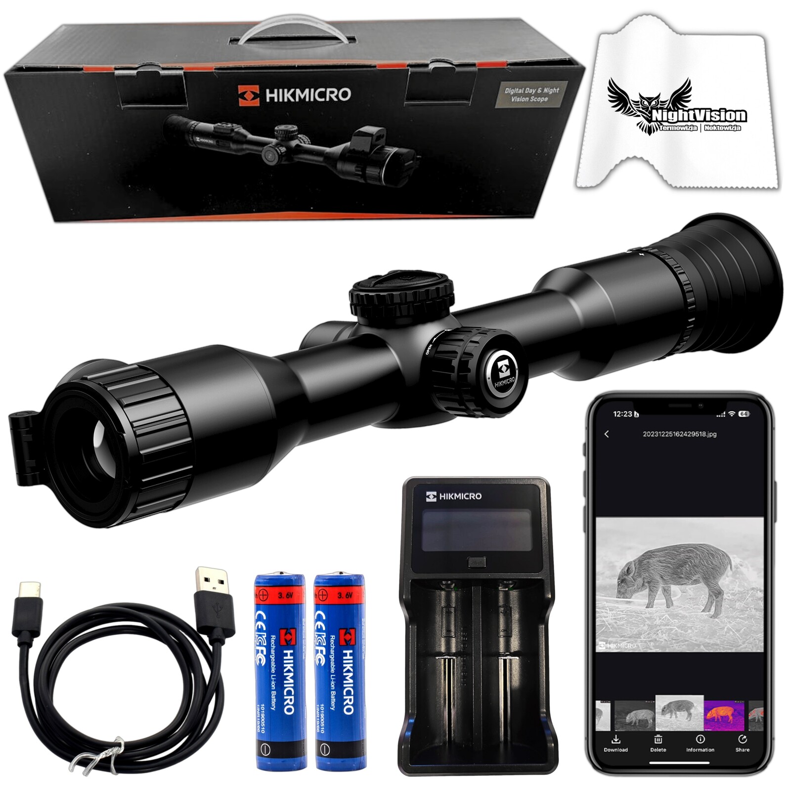 Dalekohled pro noční vidění Hikmicro Alpex A40E 4K Lite