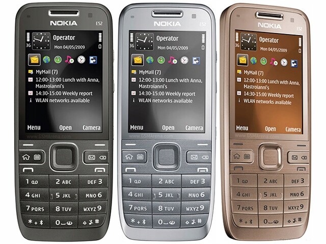 Nokia E52 3 Barva Černá Stříbrná Hnědá Akce