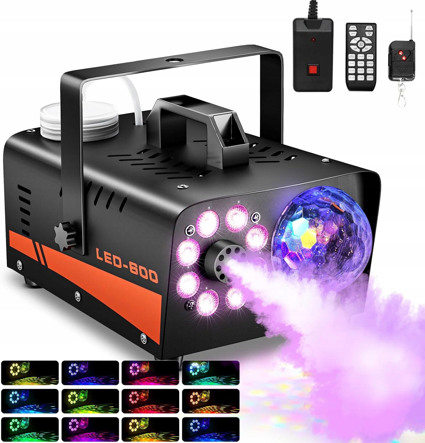 Výrobník Kouře Ze Světla Disco Koule Světelný Efekt Led 13 Barev 600W