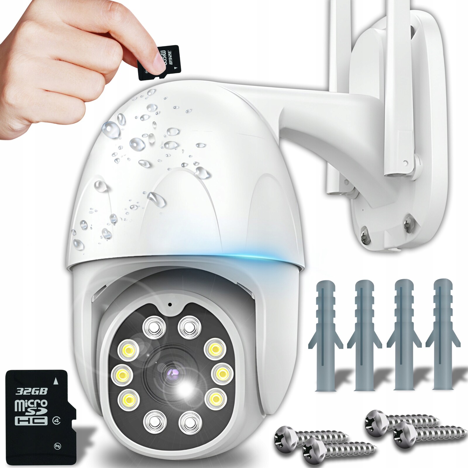 Otočná Venkovní Kamera Zoom 4X Wifi 2MPx Ip Sd Karta 32GB Aplikace