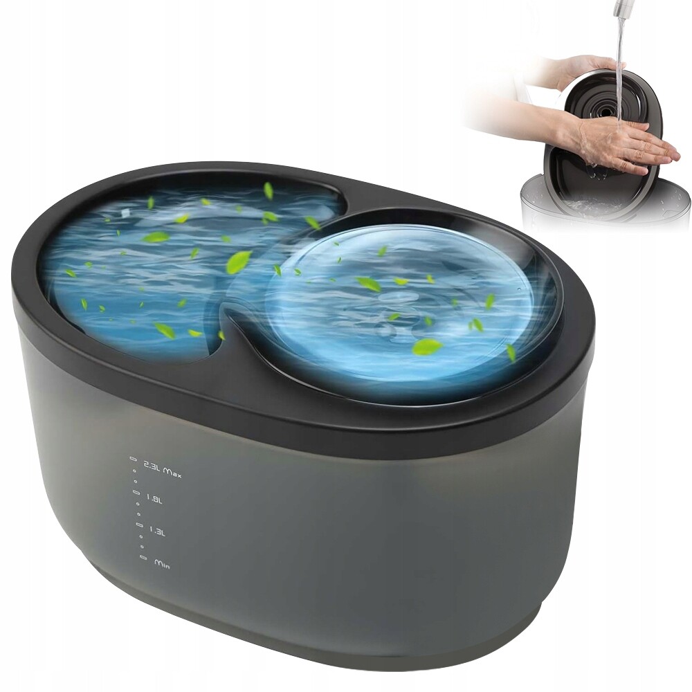 Podavač vody Miska Automatické krmítko Fontána 2.3L pro kočky Psa