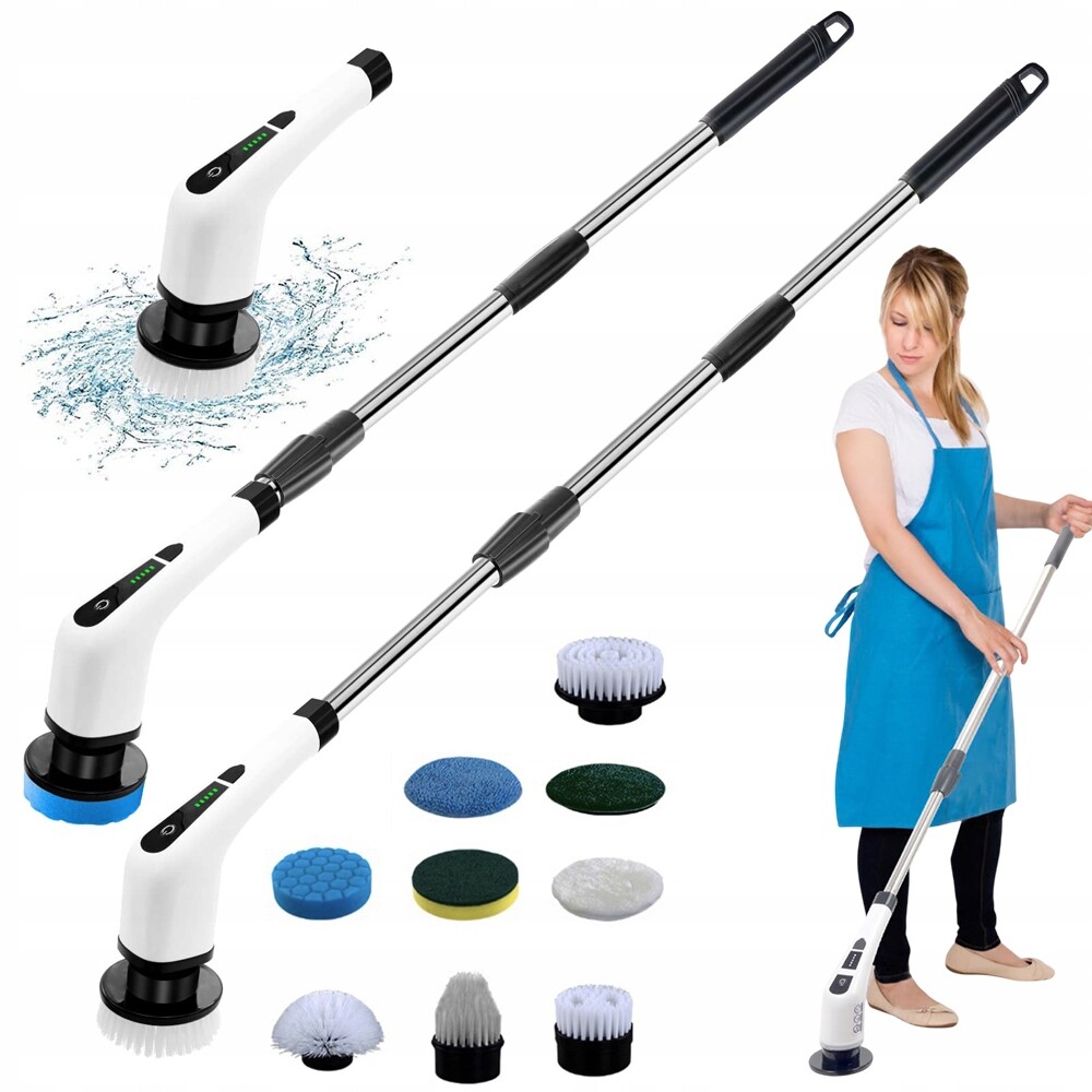 Elektrický, Čistý Čisticí Kartáč Do Koupelen A Kuchyní Na Podlahy Nábytku 9V1