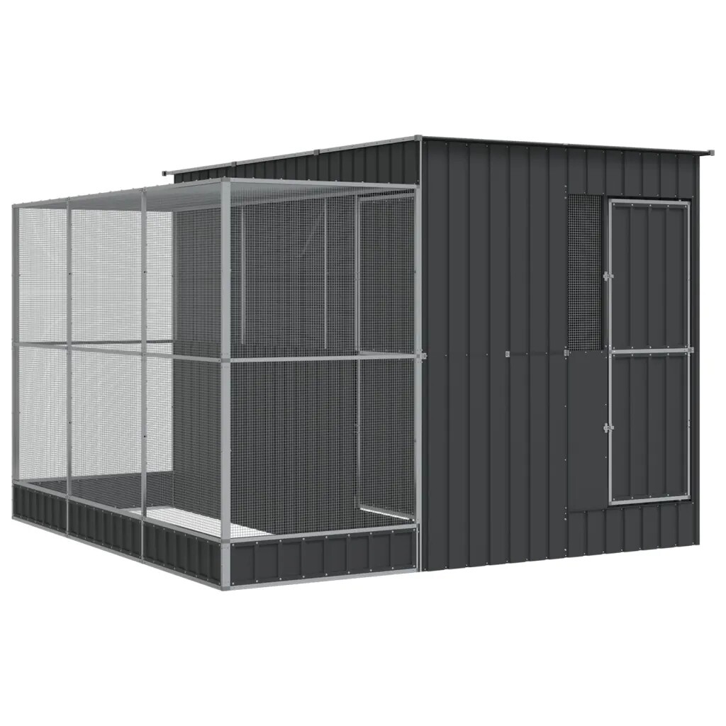 Voliéra s prodloužením, stříbrná, 290 x 303 x 216 cm