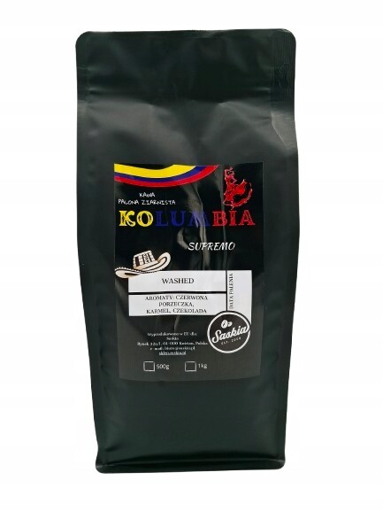 Káva zrnková Kolumbie Supremo 1 kg Saskia