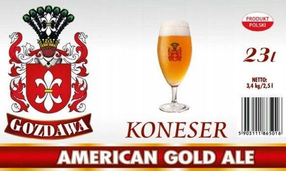 Pivní pivo Koneser American Gold Ale