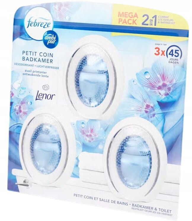 Febreze Ambi Pur Koupelna Lenor Osvěžovač vzduchu sada 3ks
