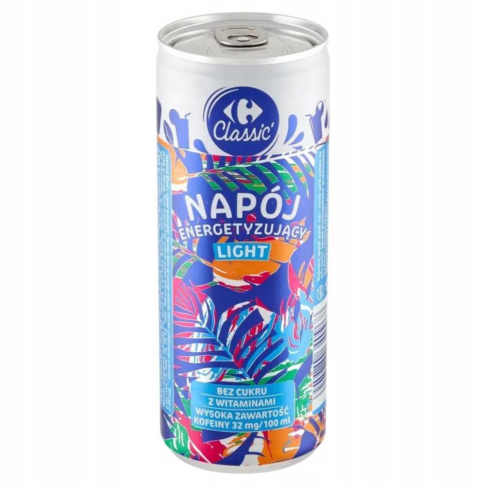 Carrefour Classic Light Energetický nápoj 250 ml 24 ks