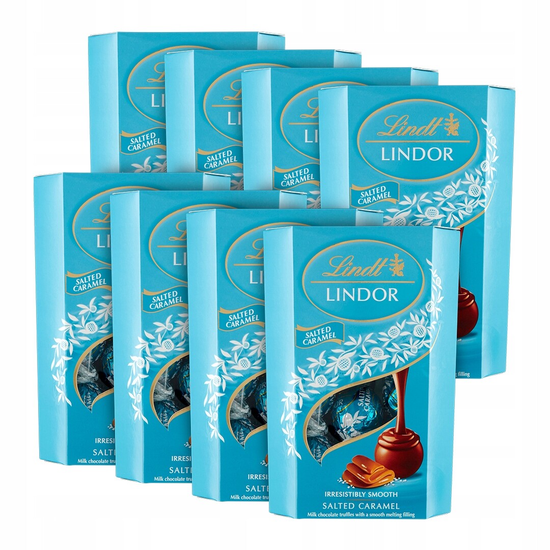 Lindt Lindor Pralinky slaný karamel 8x200 g