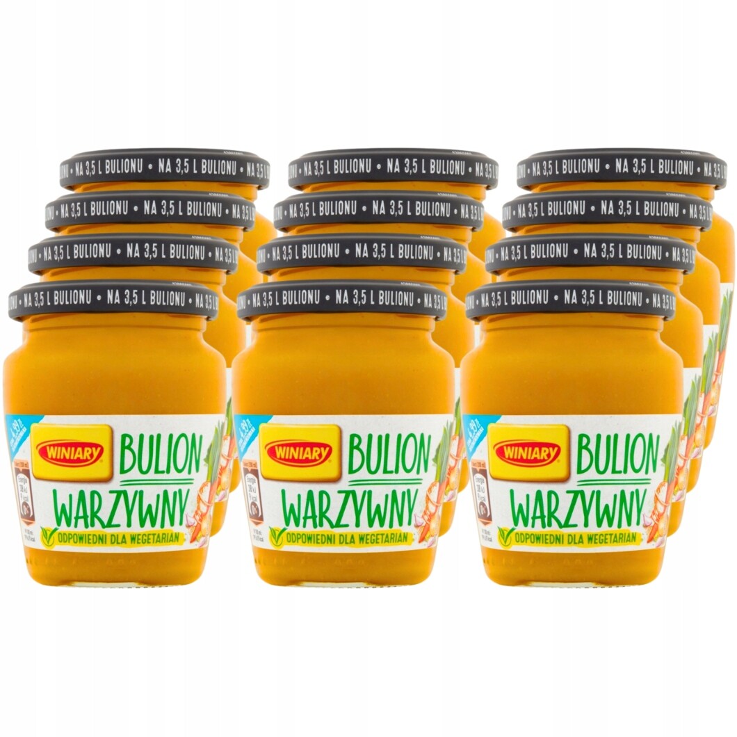 Winiary Zeleninový vývar v tekuté sklenici 12x160 g