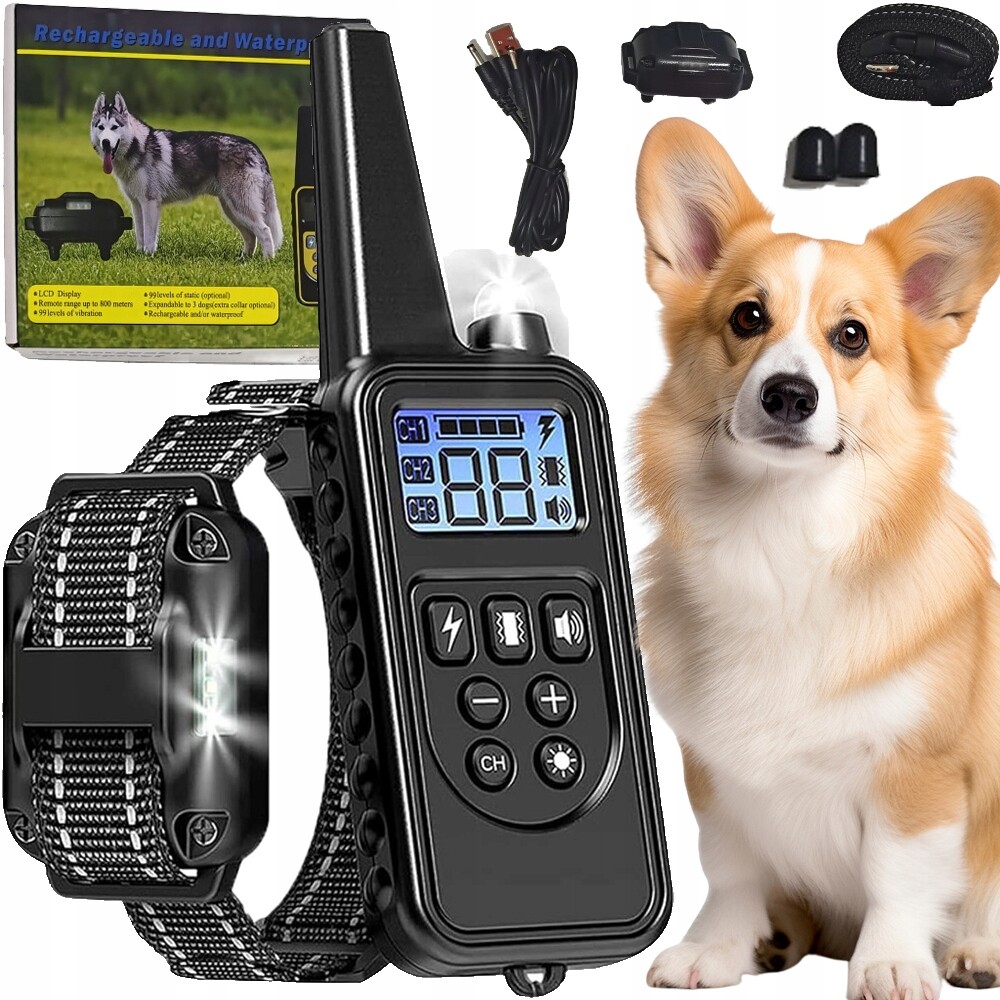 Elektrický Výcvikový Obojek Pro Psa S Dálkovým Ovládáním 800 Metrů