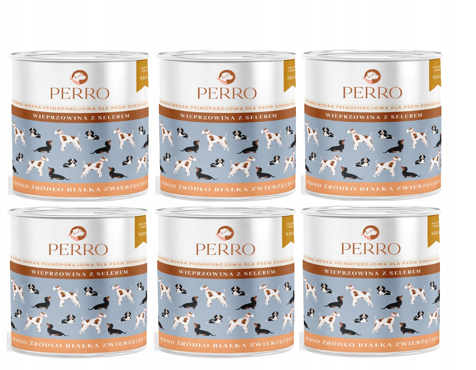 Set Perro Monoproteinové vepřové maso s celerem 6x850 g
