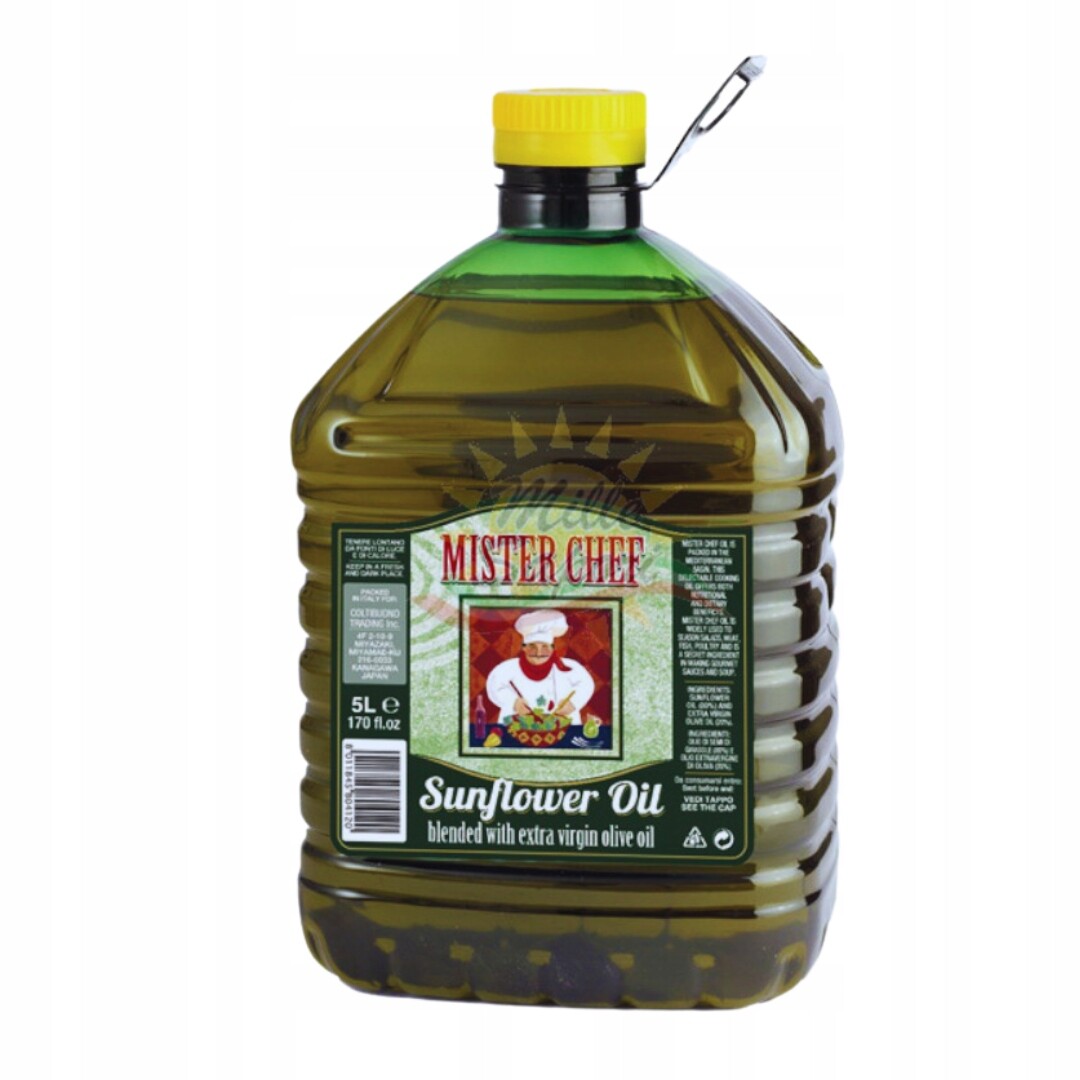Olej Extra Vergine & Slunečnicový olej MIX Mister Chef 5L