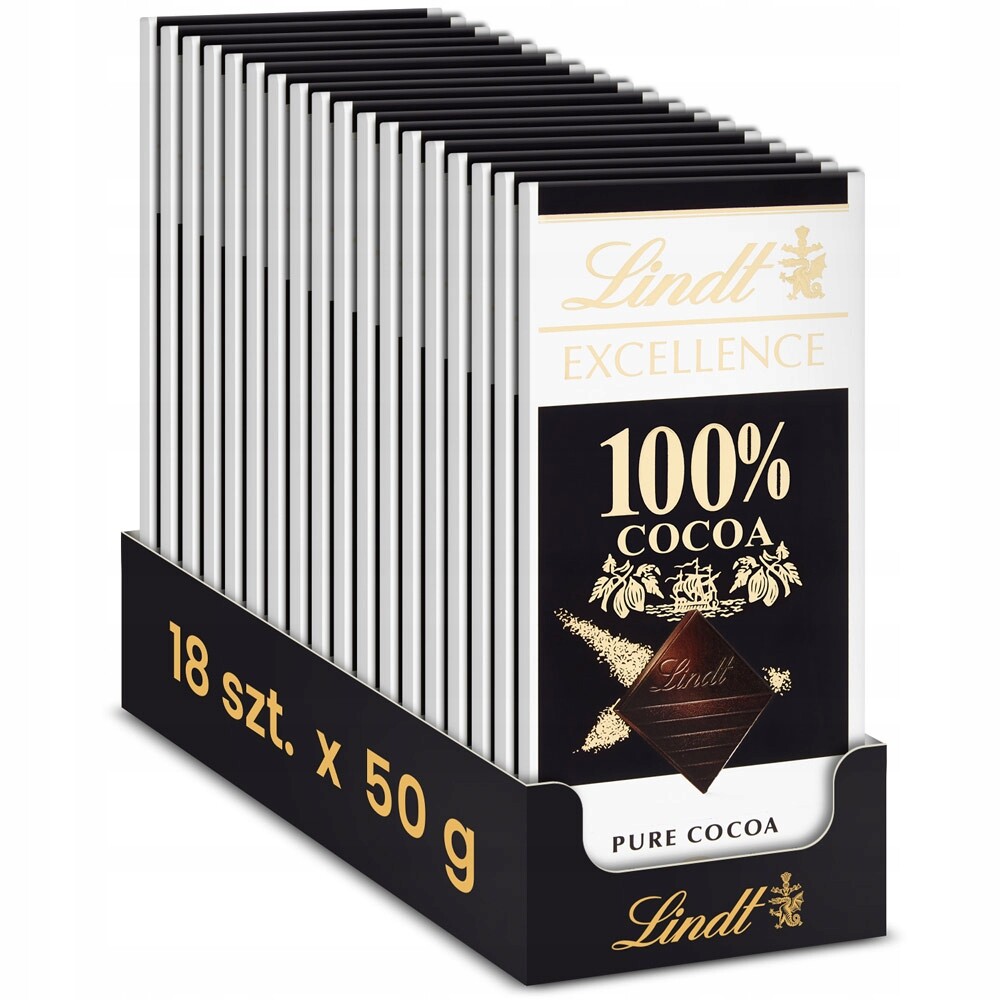 Sada čokolád 100% Lindt Excellence 50 g x 18 ks