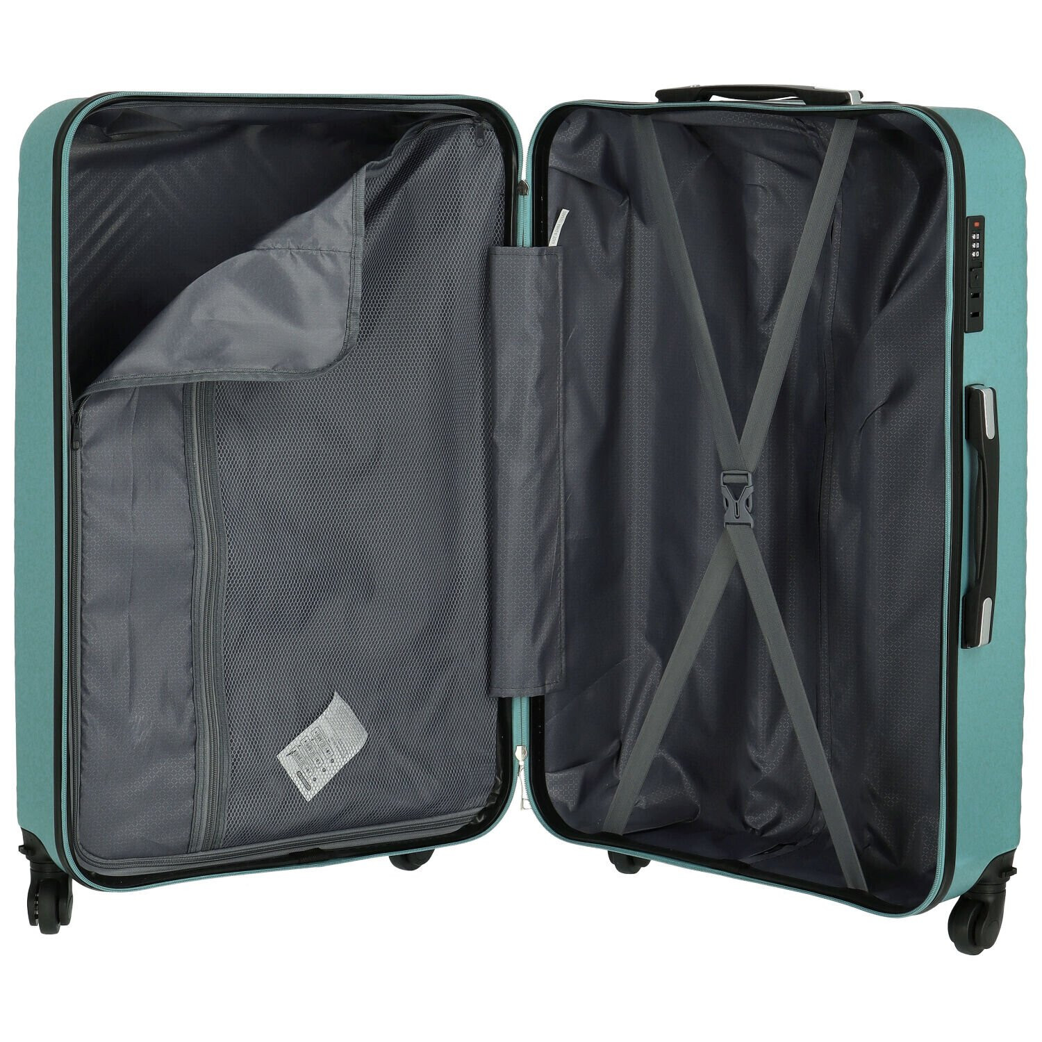 Cestovní plastový kufr Folker velikost M, světle modrý