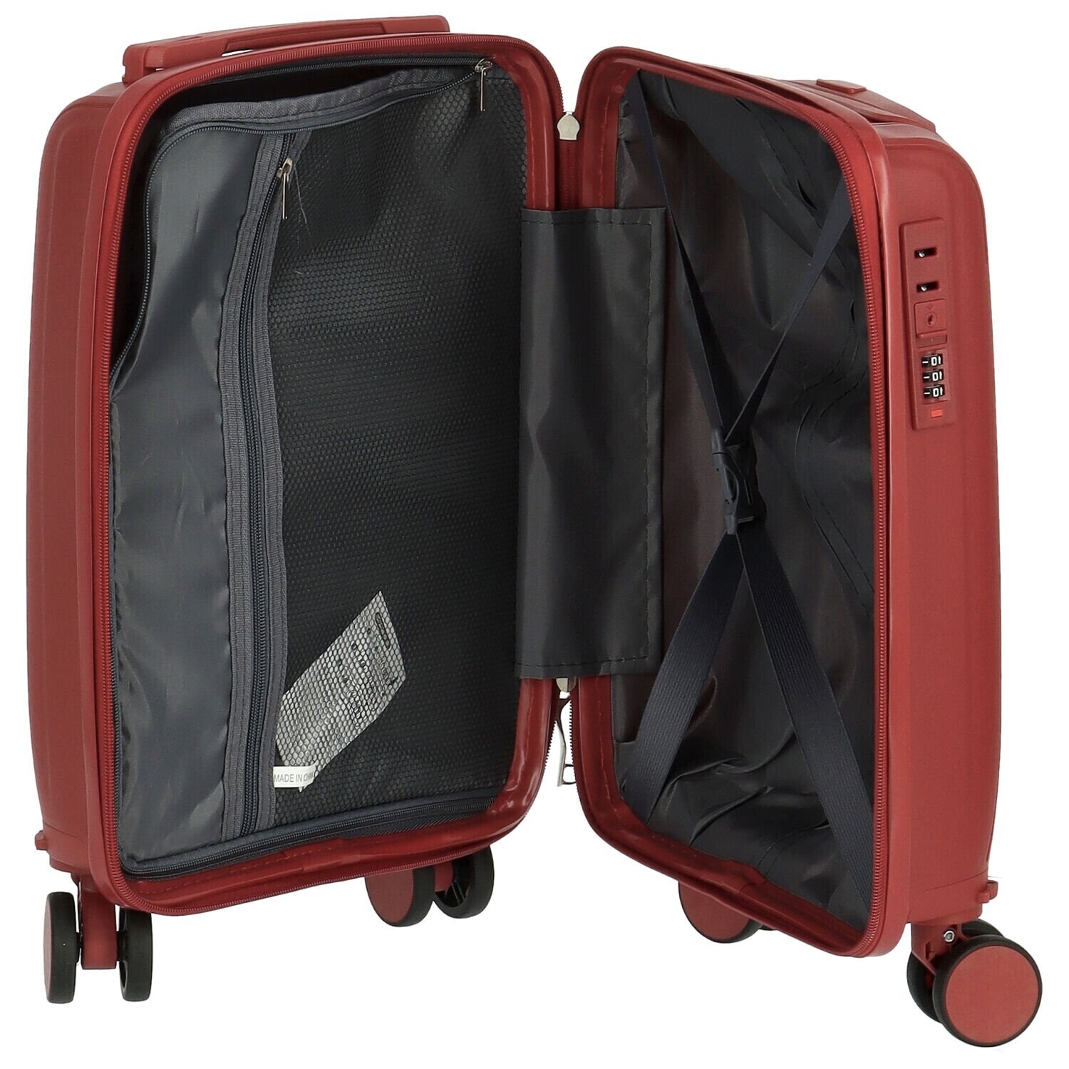 Cestovní plastový kufr Galaxy velikost XXS, tmavě červený