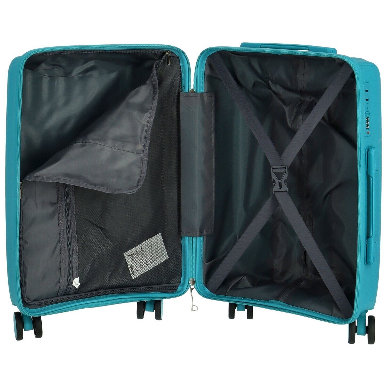 Cestovní plastový kufr Galaxy velikost S, tyrkysový