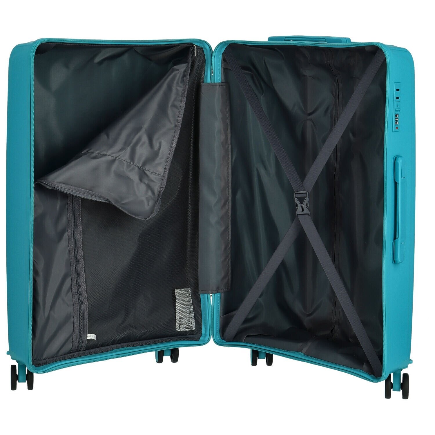 Cestovní plastový kufr Galaxy velikost M, tyrkysový