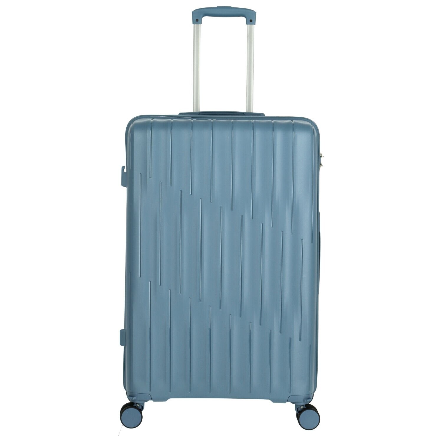 Cestovní plastový kufr Galaxy velikost L, džínově modrý