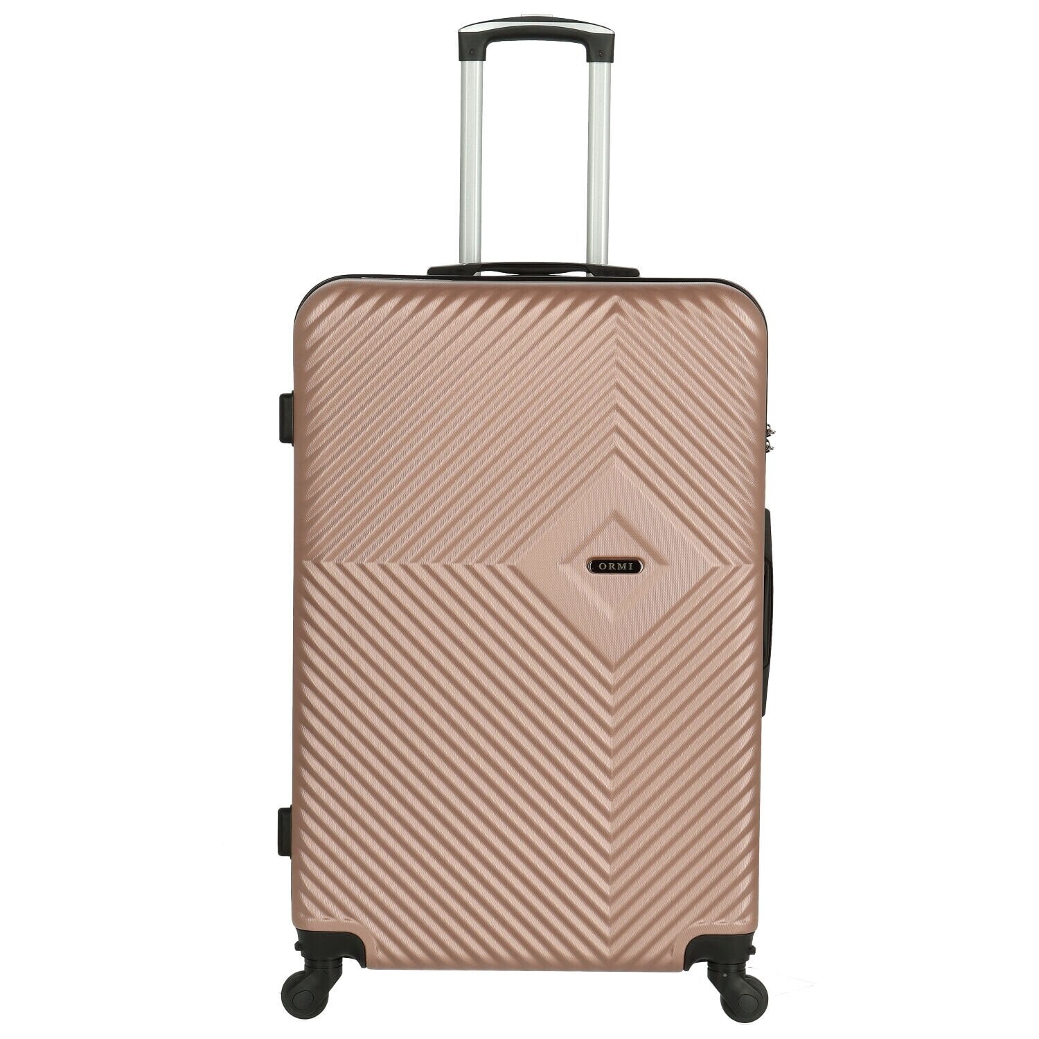 Cestovní plastový kufr Folker velikost L, růžový