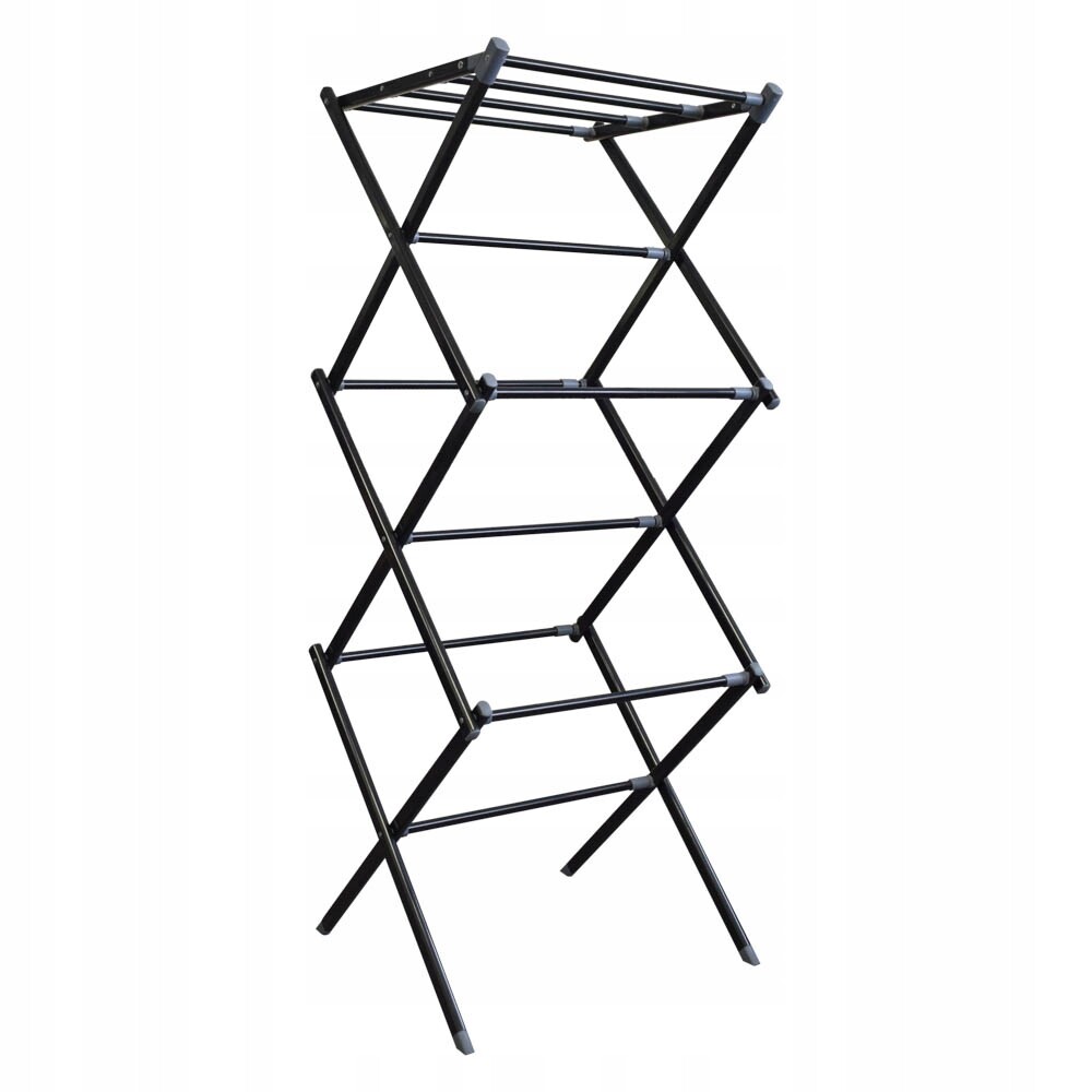 Černá Sušák Na Prádlo Vertikální Teleskopická Roztahovací Věž Odolná