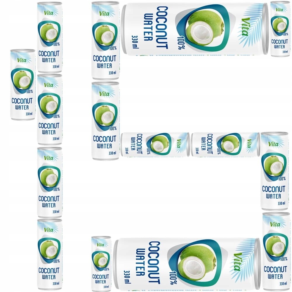15 x Zdravá přírodní kokosová voda Coconut Water 100% Zavlažování 320 ml Vita